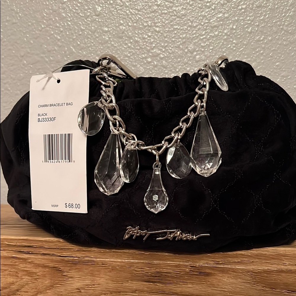 Betsey Johnson Black Bracelet Bag NWT